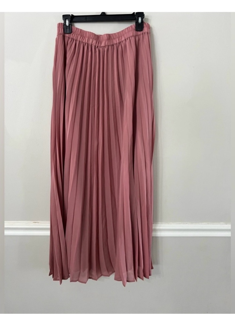 Boss Pleated Maxi Skirt in Dusty Rose